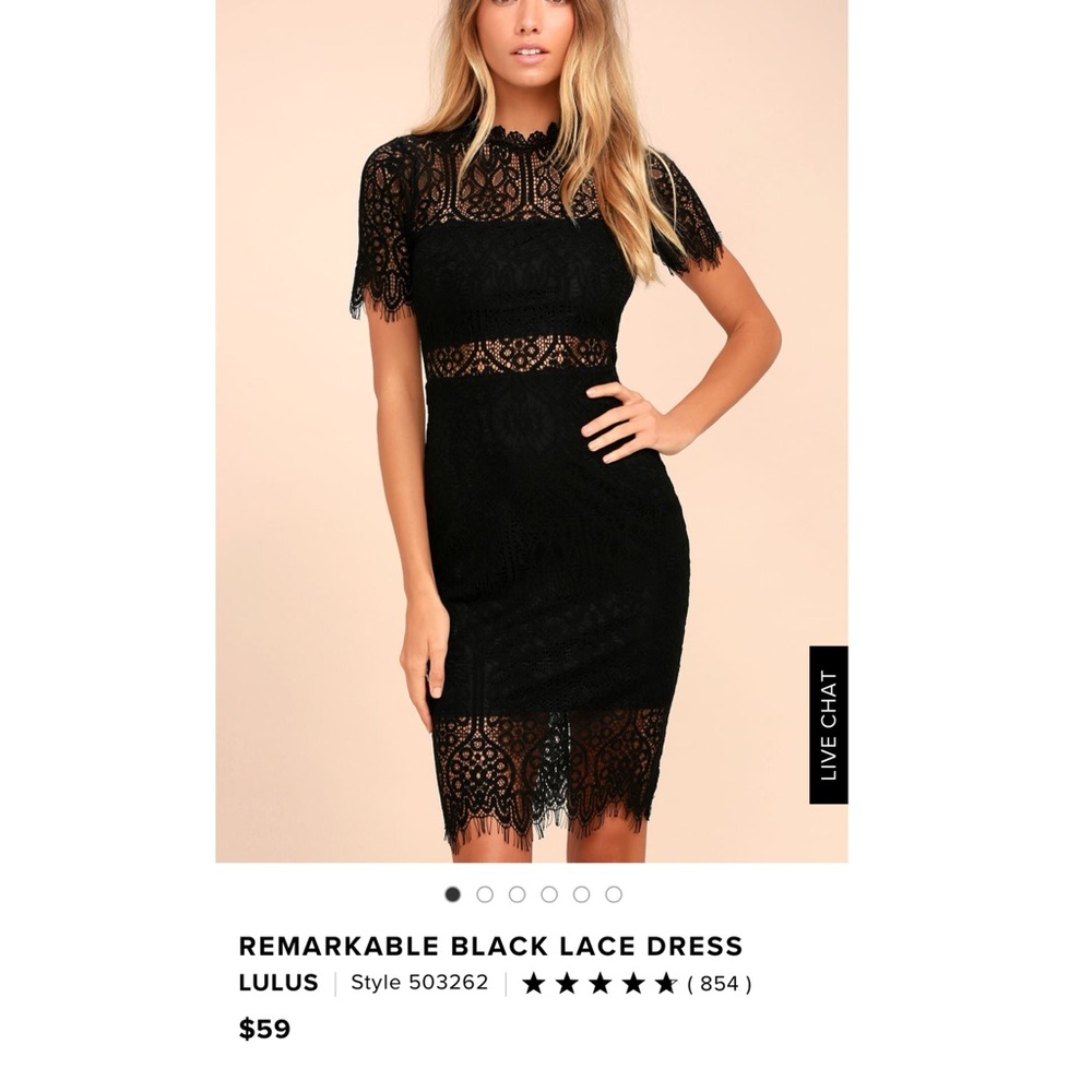 Lulu’s Black Lace “Remarkable” Dress